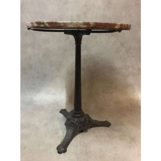 Antique Cast Iron and Marble Pedestal For Sale - Image 3 of 14