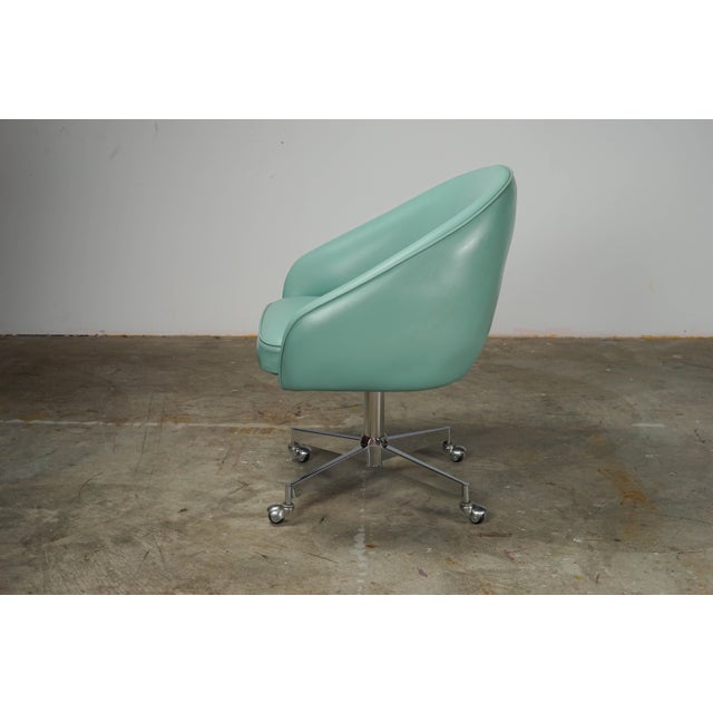 MidCentury Vinyl Rolling Swivel Dining Chairs Set of 6 Chairish