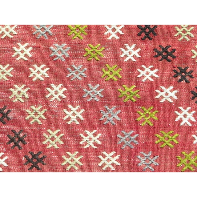 Embroidered Modern Kilim Rug - 61"x136" For Sale - Image 9 of 12
