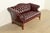 Hancock and Moore Style Vintage Chippendale Tufted Oxblood Leather Camelback Chesterfield Sofa, Circa 1980s For Sale In South Bend - Image 6 of 14