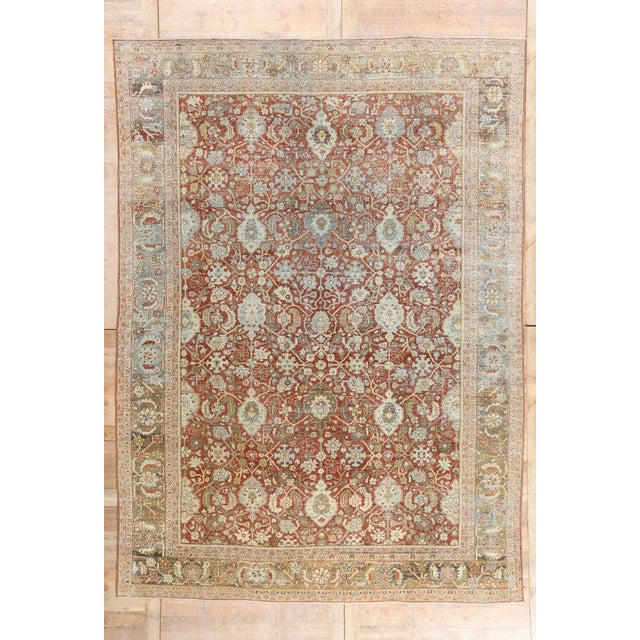 Early 20th Century Antique Persian Mahal Rug, 09'00 X 12'05 For Sale - Image 10 of 10