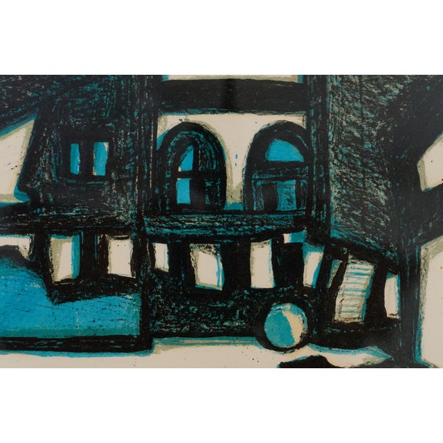 Max Gregor Carlsson, Edition 45/250 Modernist Architectural Composition, 1960s, Lithograph For Sale - Image 4 of 12