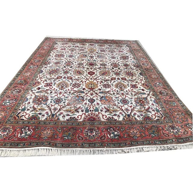 Vintage Decorative Contemporary Style Persian Tabriz Rug For Sale - Image 4 of 10