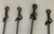 2000 - 2009 Hand-Forged Wrought Iron Fireplace Tool Set – Arts & Crafts / Spanish Revival Style, Sculptural Twisted Iron For Sale - Image 5 of 9