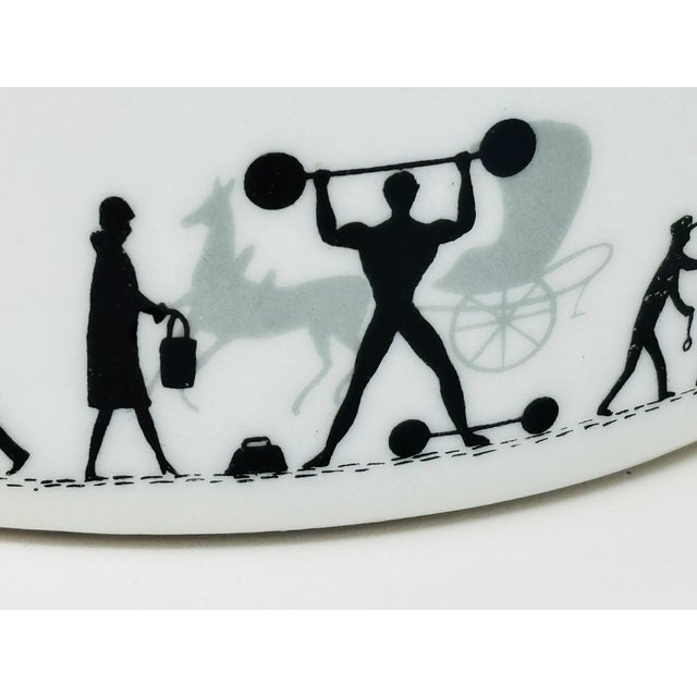 Vintage Limoges Porcelain Lidded Box Black White Parisian Silhouette 1980s For Sale - Image 9 of 18