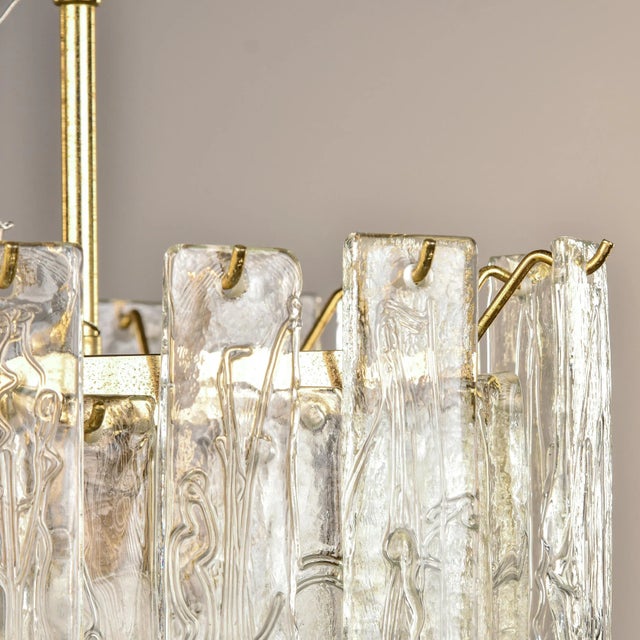 Mid Century Three Tiered Murano Glass Pendant Fixture For Sale In Detroit - Image 6 of 12