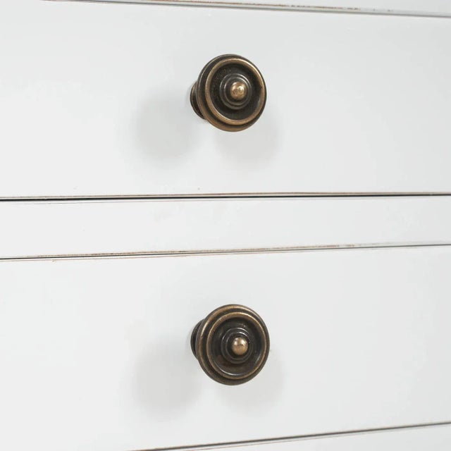 White Pair of Country Style Side Tables in White For Sale - Image 8 of 9