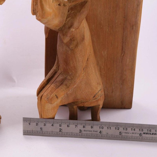 Mid-Century Modern Carved Sycamore Anthropomorphic Elephant Bookends, 1950s, Set of 2 For Sale - Image 11 of 13