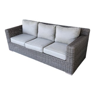 Terra Furniture Sausalito Outdoor Performance Wicker Sofa For Sale
