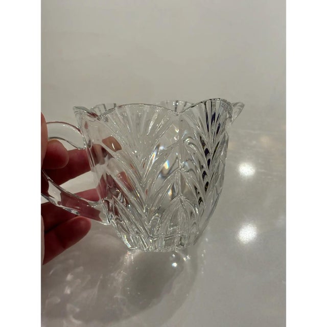 Late 20th Century Vintage Crystal Sugar & Creamer Set For Sale - Image 5 of 12