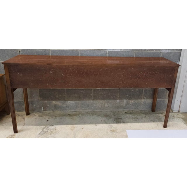 1970s Custom Made Wright Table Company Chippendale Solid Yew Wood Sideboard For Sale - Image 11 of 12