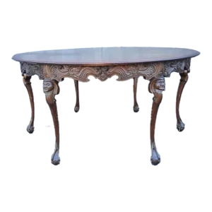 Mexican Colonial Chippendale Round Dining Table C 1890