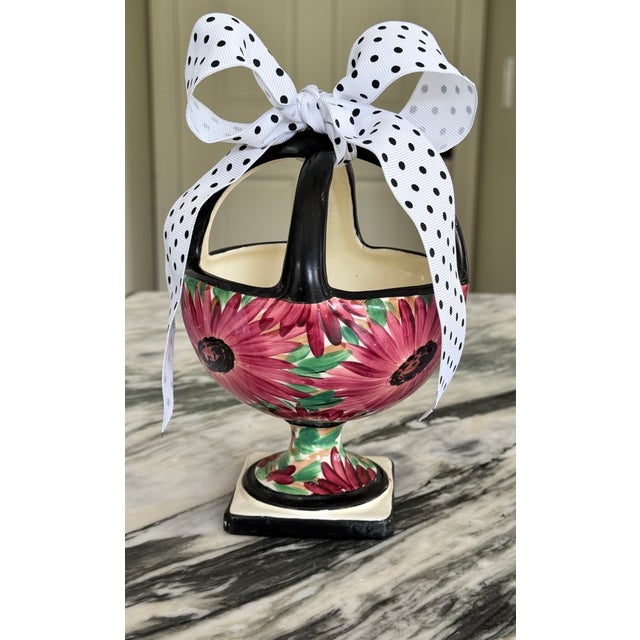 Art Deco Art Deco Era Ditmar Urbach Hand Painted Basket For Sale - Image 3 of 11