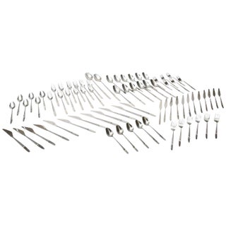 1960's Stainless Steel Flatware of Helmut Adler for Amboss, Austria Set of 73 PIeces For Sale