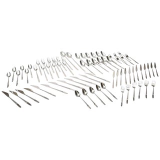Vintage Stainless Steel Flatware of Helmut Adler for Amboss, Austria Set of 73 PIeces For Sale