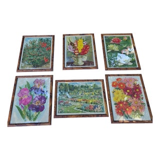 British Botanical Prints, 1930, Paper, Framed For Sale