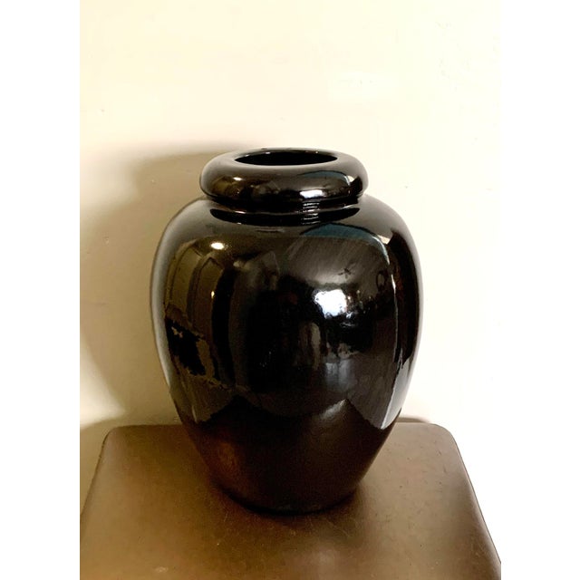 Large Black Ceramic Modern Minimalist Vase Chairish