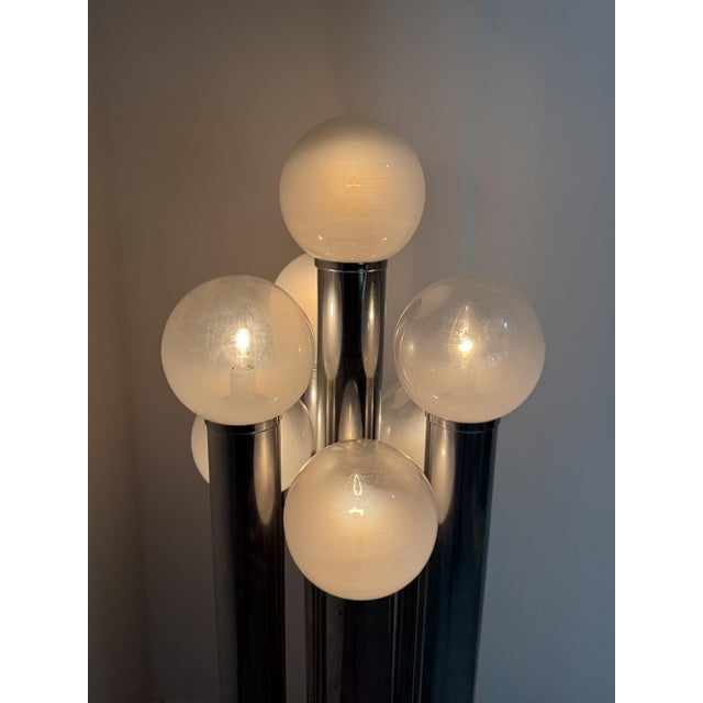 7-Light Floor Lamp in the style of Goffredo Reggiani, 1970 For Sale - Image 9 of 11