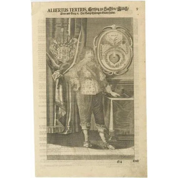 Early 18th Century Albert III, 1708, Paper For Sale - Image 5 of 5