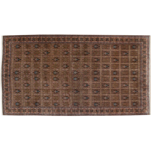 Brown Vintage Bulgarian Tabriz Design Rug - 11'11" X 21'7" For Sale - Image 8 of 8