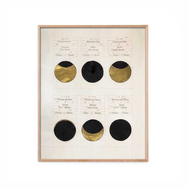 Restored from a Medieval manuscript illustrating the phases of solar and lunar eclipses. It features the moon phases in...