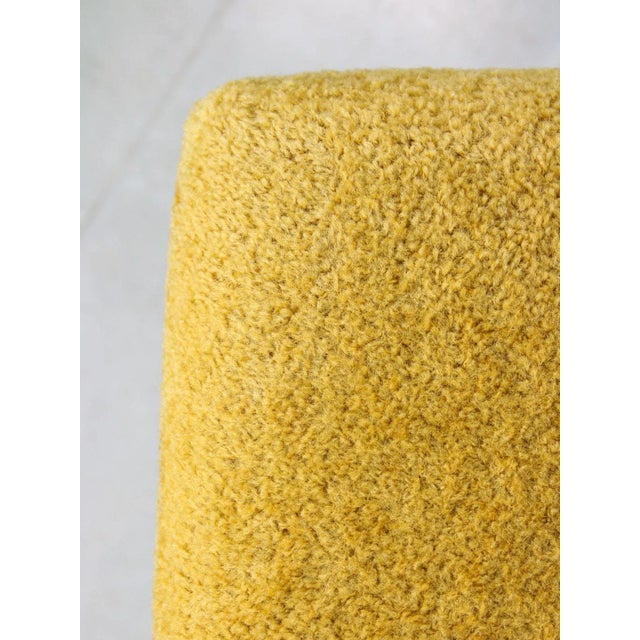 Mid-Century Pouf in Yellow For Sale - Image 6 of 8