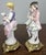 Vintage French Style Porcelain Figurines on Brass Stands, Set of 2 For Sale - Image 3 of 10