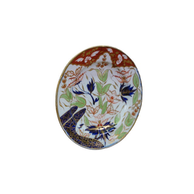 Chinoiserie Antique Early 19th Century Coalport Thumb & Finger Imari Plate 9.5" For Sale - Image 3 of 13