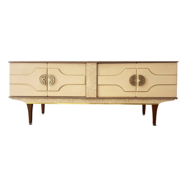 Mid 20th Century Stone Hill Furniture Asian Modern Hollywood Regency Credenza For Sale