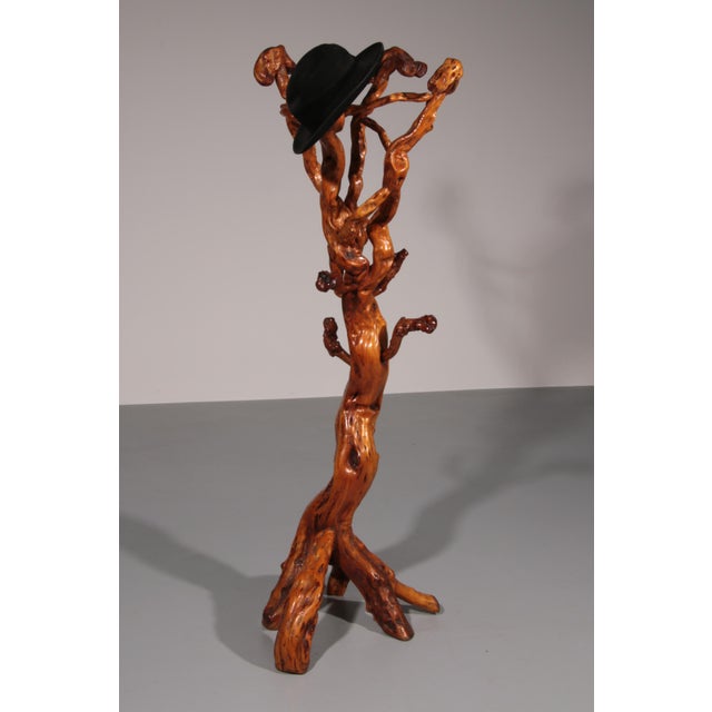 Sculptural Oak Coat Rack, Italy, 1960 For Sale - Image 10 of 10