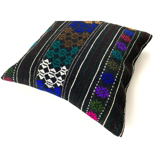 Turkish Tapis Kilim Pillow Cover For Sale - Image 10 of 11