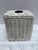 Vintage rustic cottage style white wicker tissue box cover. Perfect for any decor style.