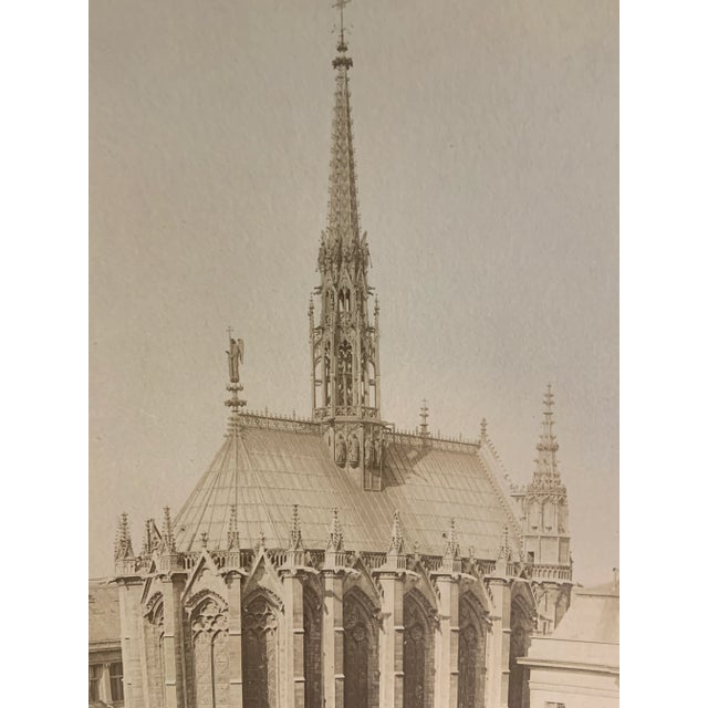 Wonderful 19th century French photo of La Seinte-Chapelle in Paris with its extraordinary spire and rooftops. Formerly...