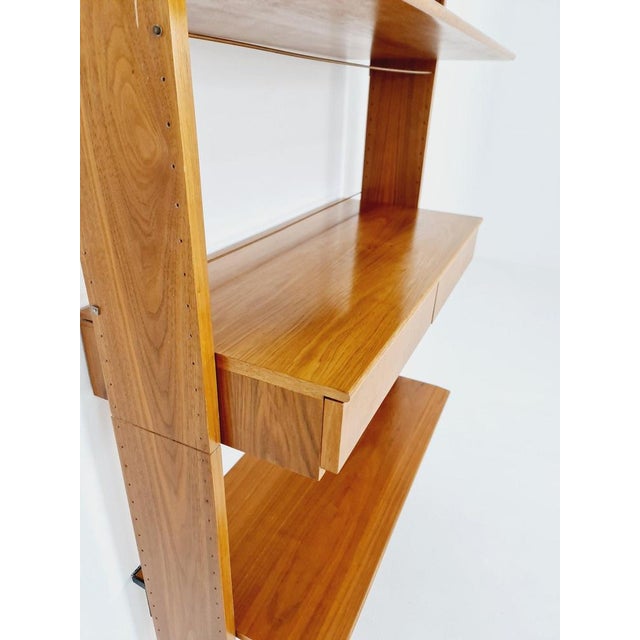Wood Vintage German Walnut Bookshelf, 1960s For Sale - Image 7 of 11