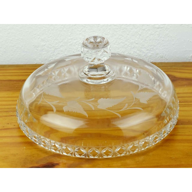 19th Century Early American Glass Ripley & Co. Mascotte Pattern Pedestal Compote With Lid For Sale - Image 9 of 9