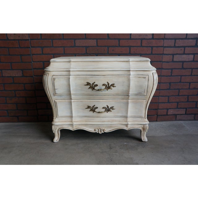 A bombe silhouette defines these nightstands by Karges. Beautifully painted with a multi step process adding dimension and...