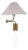1980s Mid-Century Modern Fagerhults, Articulating Wall Light, Brass, Fabric For Sale