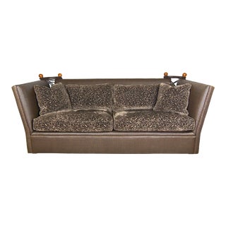 21st Century Baker Woven Leather "Knole" Sofa For Sale