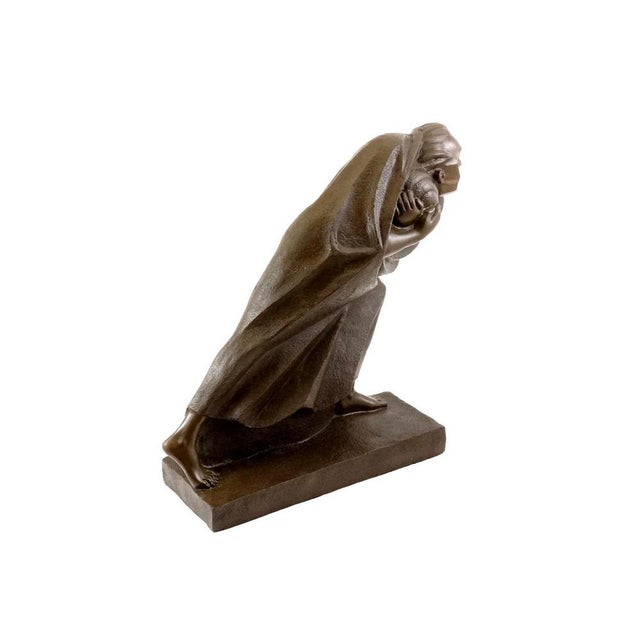Art Deco 20th Century Figurative Sculpture in Bronze For Sale - Image 5 of 10
