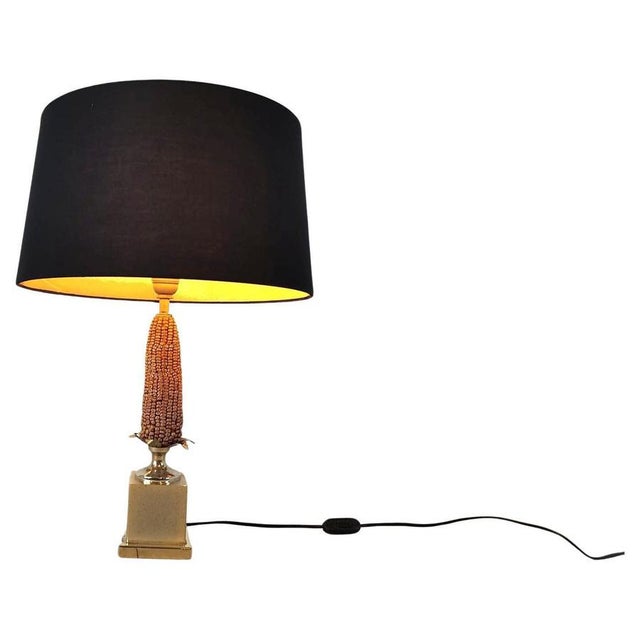 Vintage French Corn Table Lamp, 1970s For Sale - Image 10 of 10