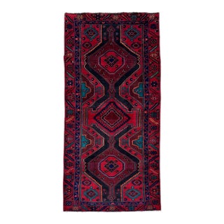 Antique Persian Meshkin Hand-Knotted Runner 3'10" X 9'8" For Sale