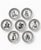 Americana Coasters in Porcelain with American Historical Figures by Piero Fornasetti, 1960s, Set of 7 For Sale - Image 11 of 11