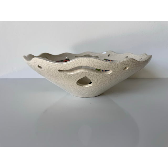 Ceramic 1980s Vintage Handmade and Painted Ceramic Bowl by Betty For Sale - Image 7 of 12