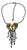 Jean Paul Gaultier Jeweled Chain Necklace With Victorian Pendant For Sale