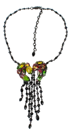 Jean Paul Gaultier Jeweled Chain Necklace With Victorian Pendant