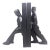 Mid 20th Century Leaning Pushing Men Matte Black Bookends a Pair by Chris Collicott For Sale