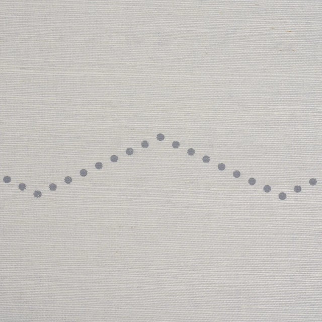 Contemporary SAMPLE - Schumacher Rivet Stripe Sisal Wallpaper In Dove For Sale - Image 3 of 5