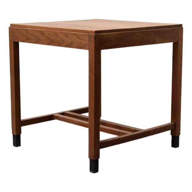 Dutch Art Deco Amsterdamse School Oak Writing Table, 1930s For Sale