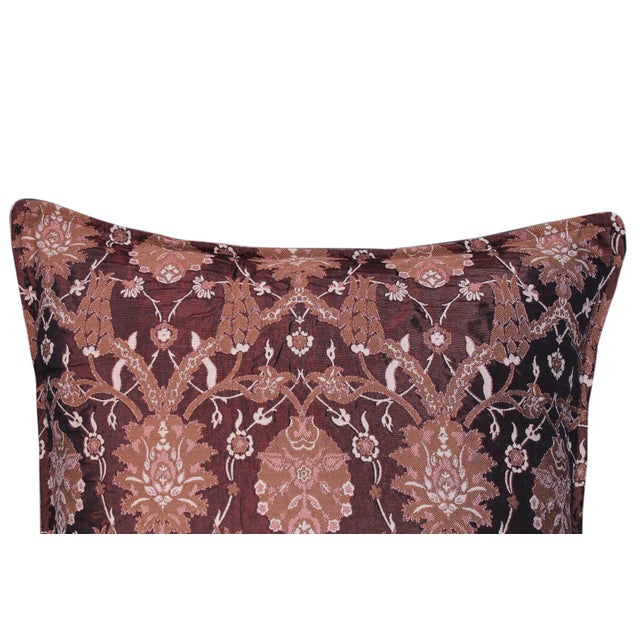 Rustic Elegant Suzani Floral Turkish Decorative Pillow For Sale - Image 3 of 10