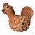 Vintage Hand-Crafted Clay Folk Art Chicken Planter Sculpture For Sale